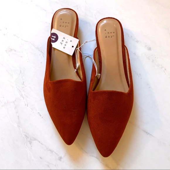 a new day Shoes - A New Day Rustic Orange Slip On Suede Loafers